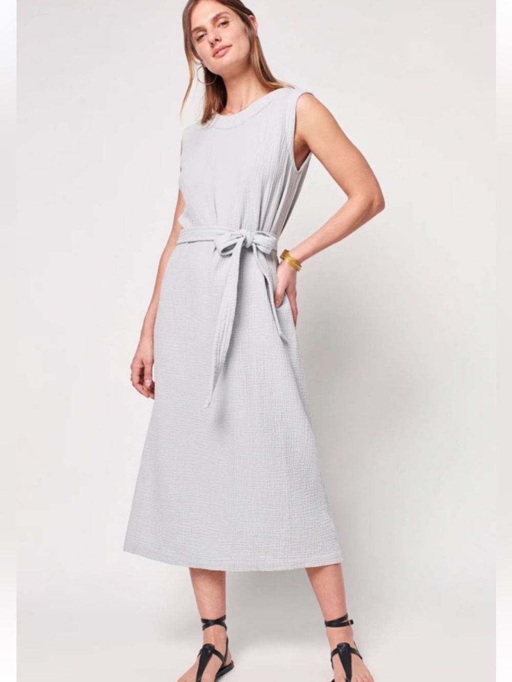FAHERTY Dream Organic Cotton Gauze Costa Dress - Small